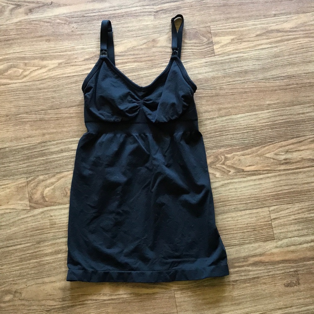Black Maternity breastfeeding  tank